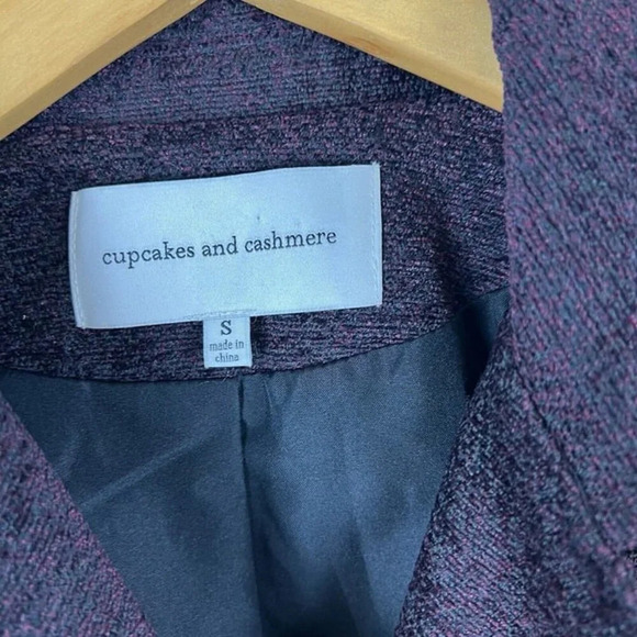 Cupcakes and Cashmere Bikita Chenille Cropped Moto Jacket Sz S Biker - Picture 9 of 10